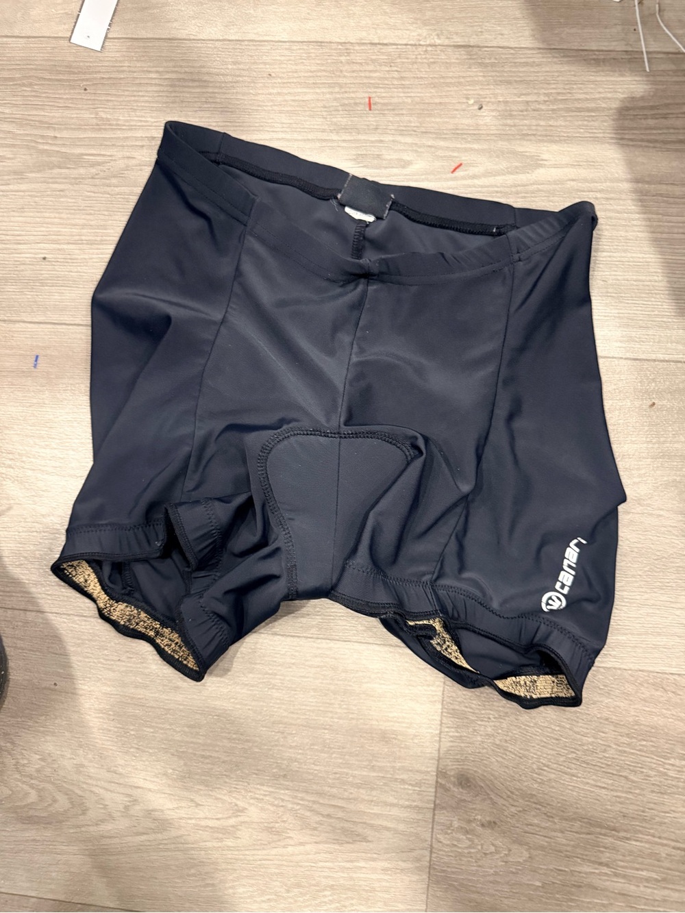 Canari Black Cycling Shorts size medium. 11 inch across un stretched.